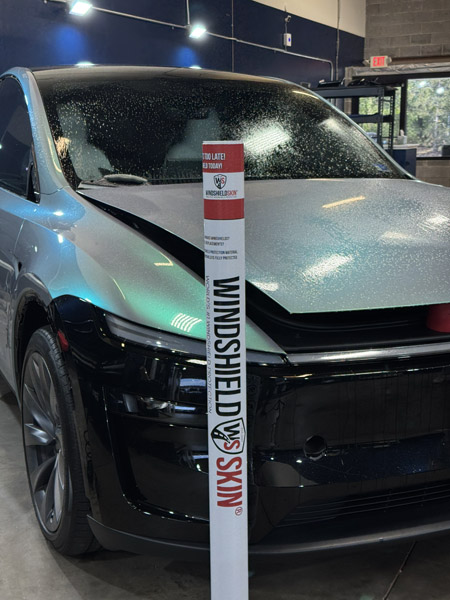 tesla modely juniper bumper windshield color shift green ashburn va